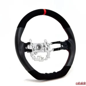 PRL Motorsports Leather and Suede Steering Wheel with Red Stitching for Honda Civic 2016-2021 - Image 1