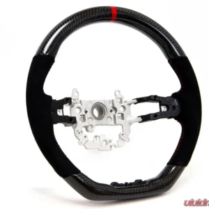PRL Motorsports Carbon and Suede Steering Wheel Red Stitching for Honda Civic 2016-2021 - Image 1