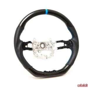 PRL Motorsports Carbon and Leather Steering Wheel with Blue Stitching for Honda Civic 2016-2021 - Image 1