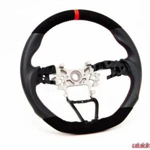 PRL Motorsports Leather and Suede Steering Wheel with Red Stitching for Honda Civic 2016-2021 - Image 1